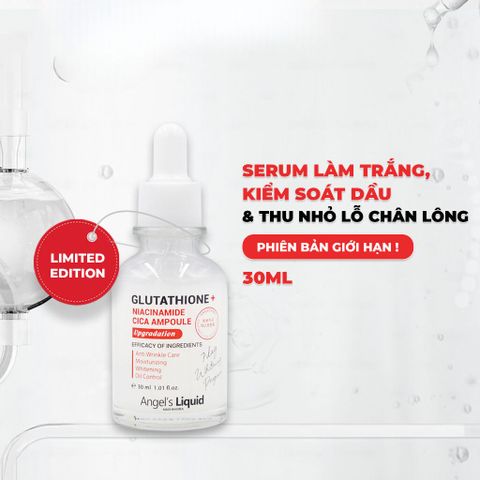 ANGEL'S LIQUID_Tinh Chất Dưỡng Trắng Glutathione+ Niacinamide Cica Ampoule 30ml