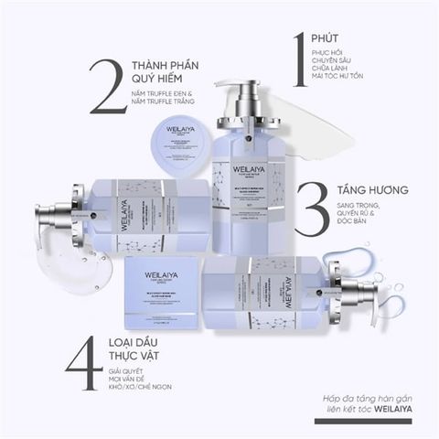 WEILAIYA_Dầu Hấp Đa Tầng Hàn Gắn Liên Kết Tóc 450ml