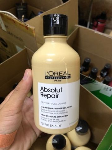 L'OREAL_Dầu Gội Phục Hồi Hư Tổn Serie Expert Absolut Repair Gold 300ml(Vàng)