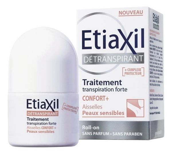 ETIAXIL_Lăn Khử Mùi Nhãn Nâu Cho Da Siêu Nhạy Cảm Detranspirant Traitement Roll-On Peaux Sensibles Confort 15ml