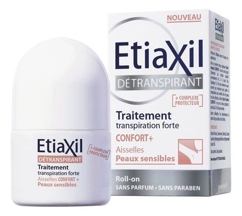 ETIAXIL_Lăn Khử Mùi Nhãn Nâu Cho Da Siêu Nhạy Cảm Detranspirant Traitement Roll-On Peaux Sensibles Confort 15ml