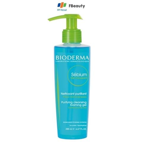 BIODERMA_Gel Rửa Mặt Dành Cho Da Dầu & Hỗn Hợp 200ml