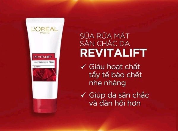 L'ORÉAL_Sữa Rửa Mặt Săn Chắc Da Revitalift Milky Cleansing Foam 100ml