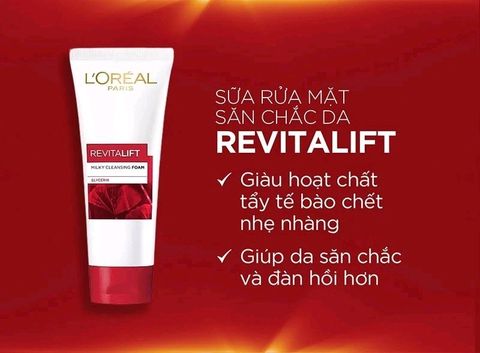 L'ORÉAL_Sữa Rửa Mặt Săn Chắc Da Revitalift Milky Cleansing Foam 100ml
