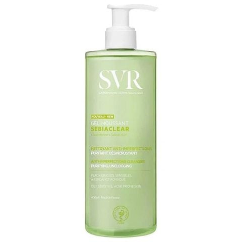 SVR_Gel Rửa Mặt Dành Cho Da Dầu Mụn Sebiaclear 400ml