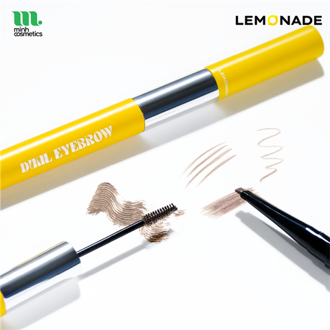 LEMONADE_Chì Kẻ Mày 2 Đầu Dual Eyebrow #01 Dark Brown