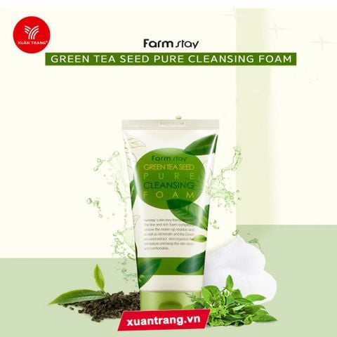 FARMSTAY_Tẩy Tế Bào Chết Tinh Chất Trà Xanh Real Green Tea Deep Clear Peeling Gel 100ml