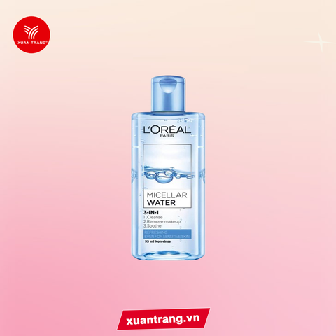 L'OREAL_Nước Tẩy Trang Nắp Xanh Dương Làm Sạch Sâu Trang Điểm Micellar Water 95ml