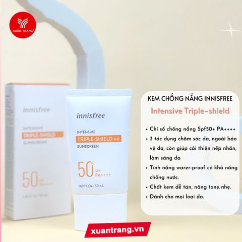 INNISFREE_Kem Chống Nắng Intensive Triple Shield Spf50 Mới 50ml