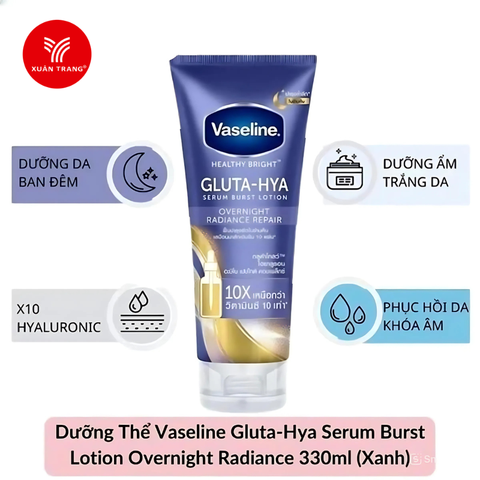 VASELINE_Sữa Dưỡng Thể Trắng Da Ban Đêm Healthy Bright Gluta-Hya Serum Burst Lotion 330ml