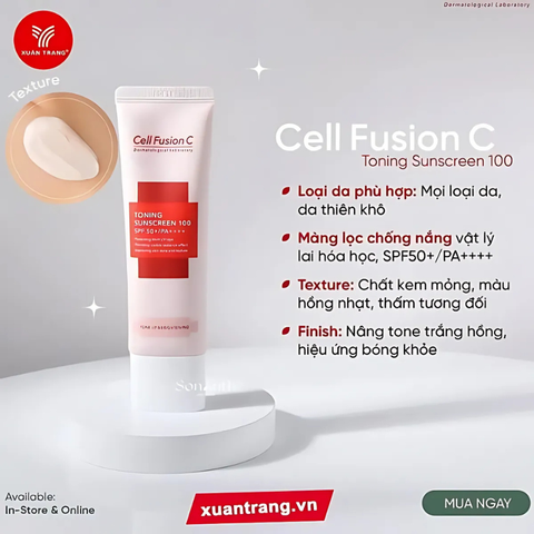 CELL FUSION C_Kem Chống Nắng Toning Sunscreen 100 50Ml