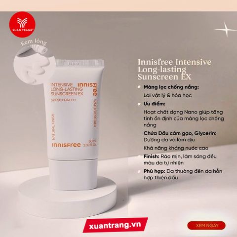 INNISFREE_Kem Chống Nắng Long Lasting Sunscreen Ex Mới 60ml