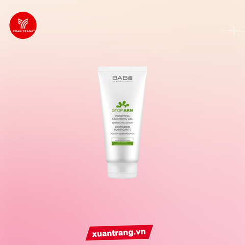 BABE_Sữa Rửa Mặt Cho Da Dầu Mụn Stop AKN Purifying Cleansing Gel 200ml