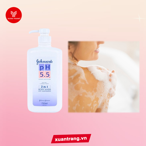 Johnsons_Sữa Tắm PH 5.5 2in1 Xanh Dương 750ml