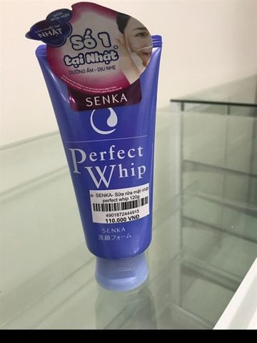 SENKA_Sữa Rửa Mặt Perfect Whip Tơ Tằm Trắng 120G (Xanh Dương)