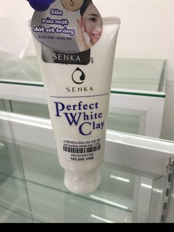 SENKA_Sữa Rửa Mặt Perfect White Clay Đất Sét 120G (Trắng)