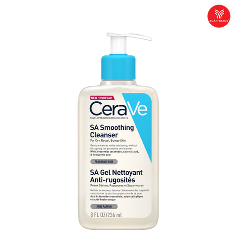 CERAVE_Sữa Rửa Mặt Tẩy Tế Bào Chết Dịu Nhẹ SA Smoothing Cleanser 236ml
