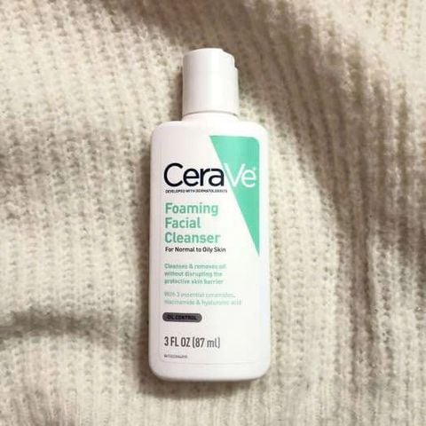 CERAVE_Sữa Rửa Mặt Sạch Sâu Cho Da Thường Đến Da Dầu Foaming Cleanser 87ml
