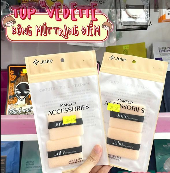 JULIE_Bông Khô Vuông Nhỏ (2 Miếng/Bịch)