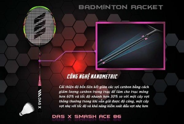 Vợt cầu lông Das X Smash ACE 86