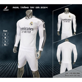 Áo bóng đá tay dài JP Real -TRẮNG
