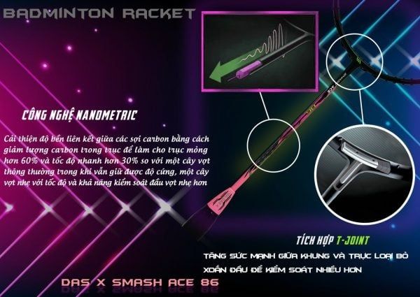 Vợt cầu lông Das X Smash ACE 86