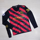 Áo bóng đá tay dài JP MC - sọc đen đỏ