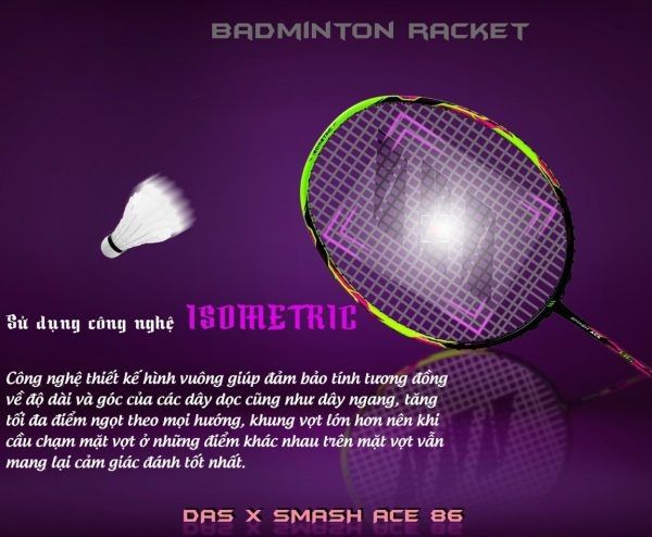 Vợt cầu lông Das X Smash ACE 86