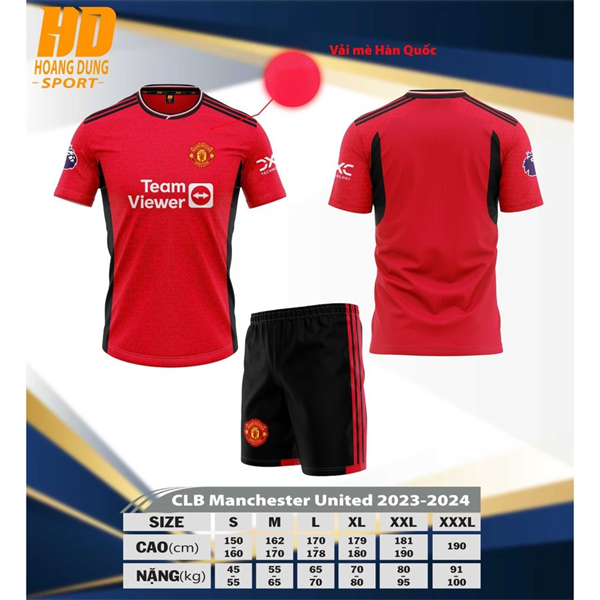 Quần Áo BĐ HD MU - đỏ