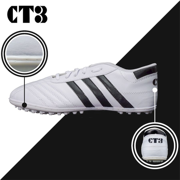 Giày ba sọc CT3 trắng - sọc đen