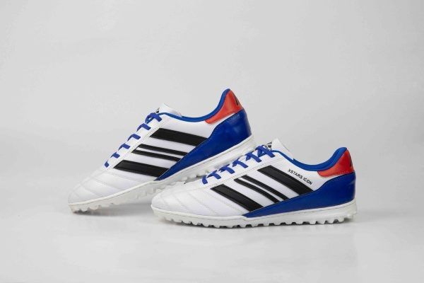 giày ba sọc Xstorm Copa - xanh trắng - sọc đen