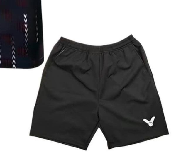 Quần cầu lông nam Victor - đen logo trắng