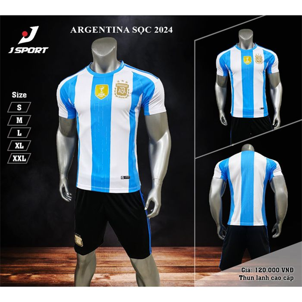 Quần Áo BĐ JP Argentina - trắng xanh