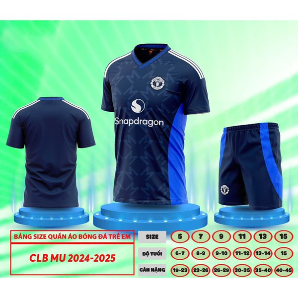 Quần áo bóng đá trẻ em HD MU 2025