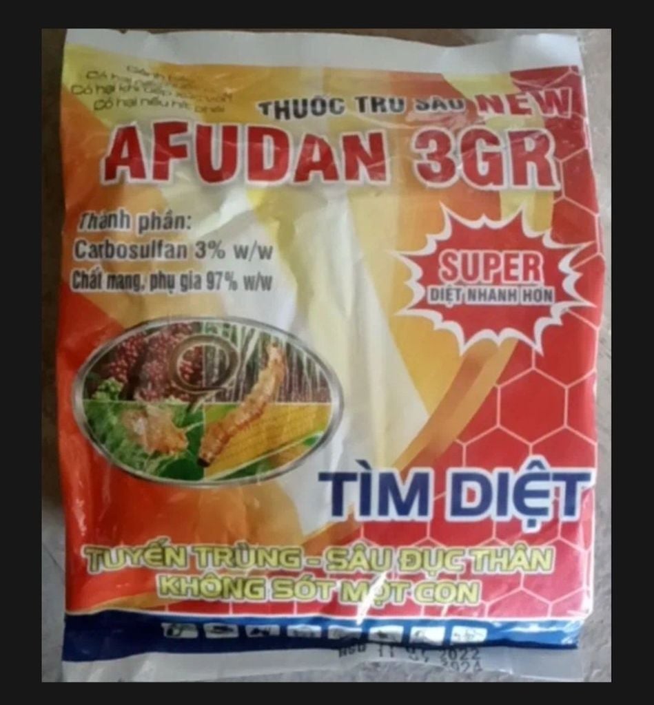 (1kg) Rải gốc afudan 3gr rải gốc , thuốc đặc trị trừ tuyến trùng gây bướu rễ, sùng đất,mối mọt, trị sâu đục thân, rệp sáp