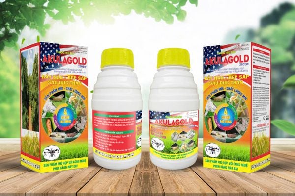 (450ml) rệp sáp ruồi vàng 1102, Akulagold 260EW: trừ rệp sáp, ruồi vàng, sâu đục quả, sâu đục thân, muỗi hành lúa, mát bông, không nóng trái