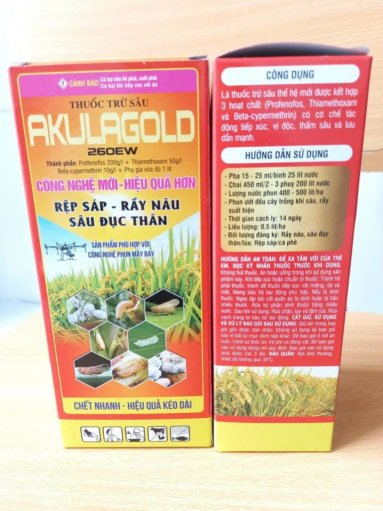 (450ml) Akulagold 260EW, rệp sáp 1102:  đặc trị rệp sáp cà phê, rệp sáp sầu riêng, rệp sáp ổi, rầy phấn trắng lúa, bọ trĩ, sâu đục thân, muỗi hành lúa
