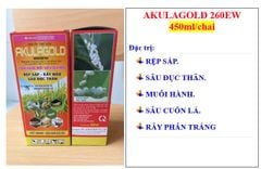 (450ml) Akulagold 260EW, rệp sáp 1102:  đặc trị rệp sáp cà phê, rệp sáp sầu riêng, rệp sáp ổi, rầy phấn trắng lúa, bọ trĩ, sâu đục thân, muỗi hành lúa