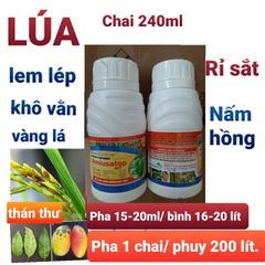(240ml) Thuốc Trừ Bệnh Amiusatop 327SC, Titanicone 327SC công ty Naka Nhật Bản: nấm hồng, lem lép hạt, khô vằn, vàng lá lúa - thán thư, rỉ sắt, đốm vòng