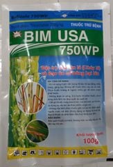 BIM USA 750WP đặc trị đạo ôn lá, đạo ôn cổ bông hại lúa - Gói 100gam