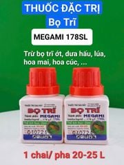 Đặc trị rầy phấn trắng, bọ trĩ, rầy xanh, rệp sáp và sâu vẽ bùa, dòi đục lá cho rau màu như dưa leo, dưa hấu, ớt ...