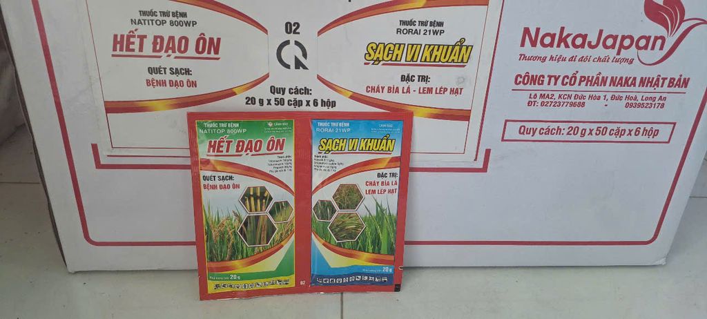 Thuốc trừ bệnh đạo ôn lúa, cháy bìa lá lúa và lem lép hạt trên lúa, cặp đôi trừ đạo ôn cháy bìa lá và lem lép hạt lúa
