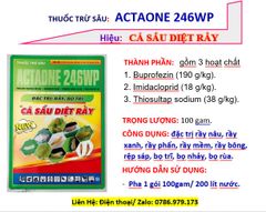 Cá sấu diệt rầy 100g (Actaone 246WP) - trừ rầy nâu, rầy xanh, rầy phấn trắng, rầy mềm, rầy bông, rệp sáp, bọ trĩ, bọ nhảy, bọ rùa.