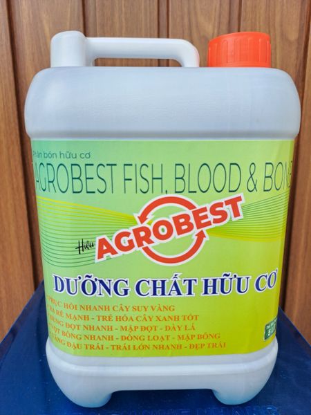 can agrobest 5 lít - Phân Humic và đạm cá: phục hồi vườn sau thu hoạch, cây tơ mới trồng, kích ra rễ mạnh, bung đọt nhanh, mập đọt, dày lá, xanh lá