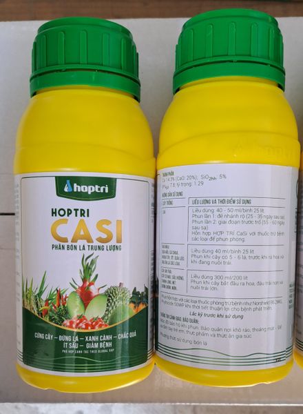 ( 500ml) Phân bón lá trung lượng giúp cứng cây, casi hợp trí 500ml: giúp cứng cây, chống đổ ngã, đứng lá, xanh lá