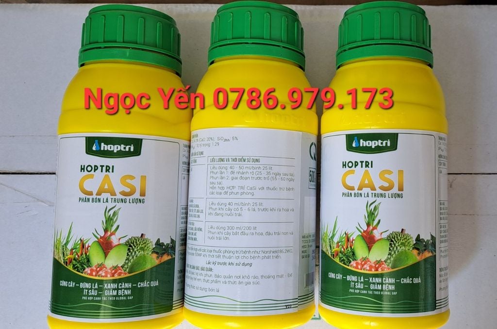 ( 500ml) Phân bón lá trung lượng giúp cứng cây, casi hợp trí 500ml: giúp cứng cây, chống đổ ngã, đứng lá, xanh lá