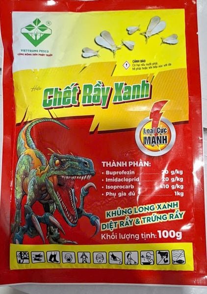 (100gam) TOPOGOLD 450WP  – hiệu Chết Rầy Xanh : Phòng trừ rầy xanh, rầy phấn trắng rầy chổng cánh và bọ xít muỗi - diệt rầy và gây ung trứng