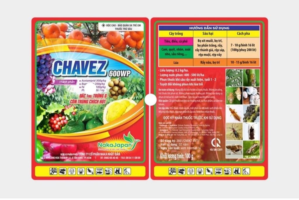(100gam) Chavez 600wp 100g: trừ Rầy xanh- Rệp sáp, rầy phấn trắng- Bọ lạch - Bọ Xít - Diệt Trứng Và Côn Trùng Chích Hút