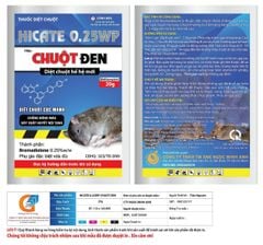 Chuột đen Hicate 0.25WP - Bromadiolone 0.25%: Dẫn dụ kích thích chuột ăn bã mồi, chuột chết nhanh