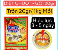 (20gam) HICATE 0.25WP, hiệu Rồng Chúa Diệt chuột Naka - Bromadiolone 0.25%: Dẫn dụ kích thích chuột ăn bã mồi, chuột chết nhanh